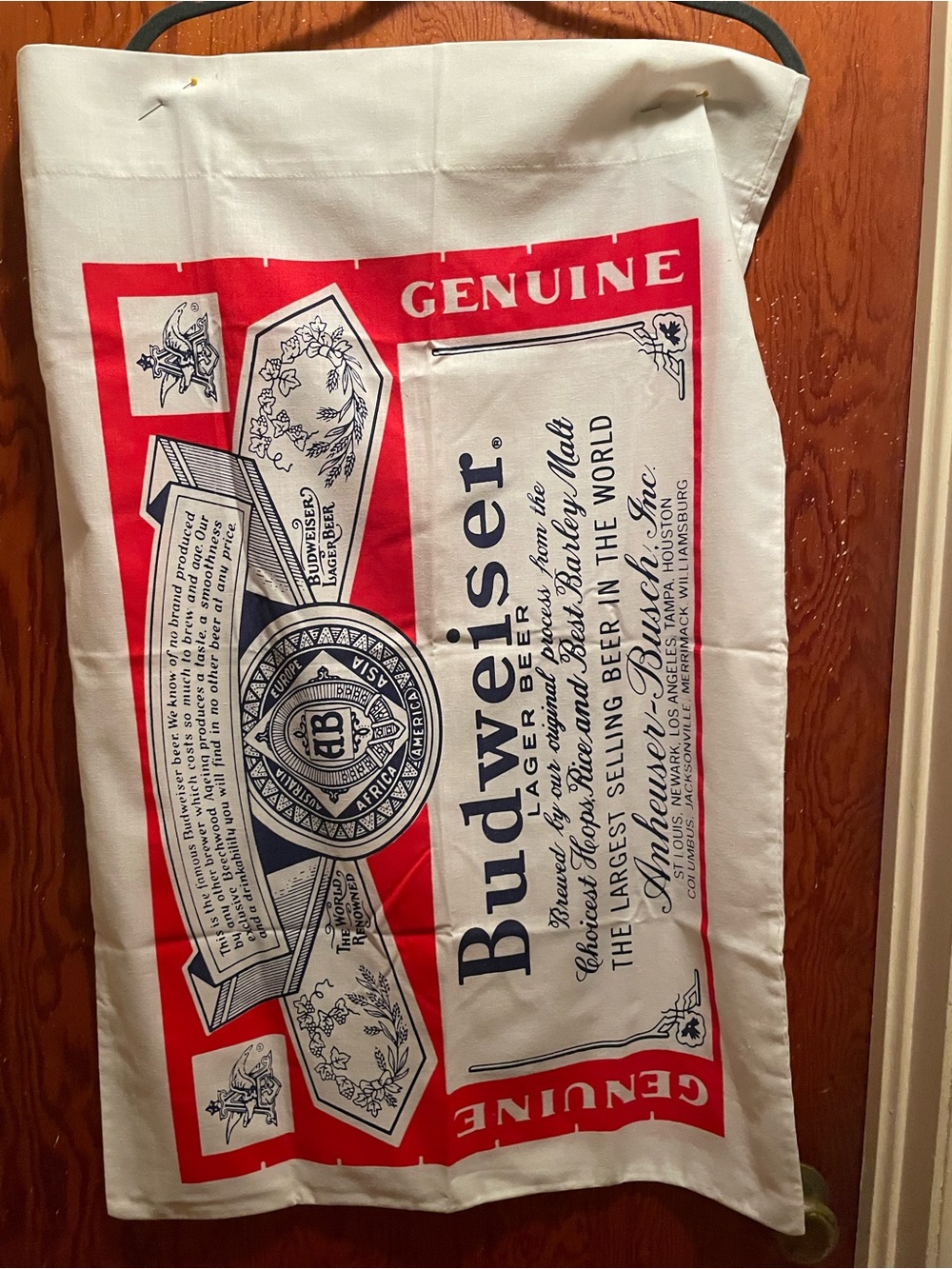 Budweiser Red and White Decorative Bedding Throw
